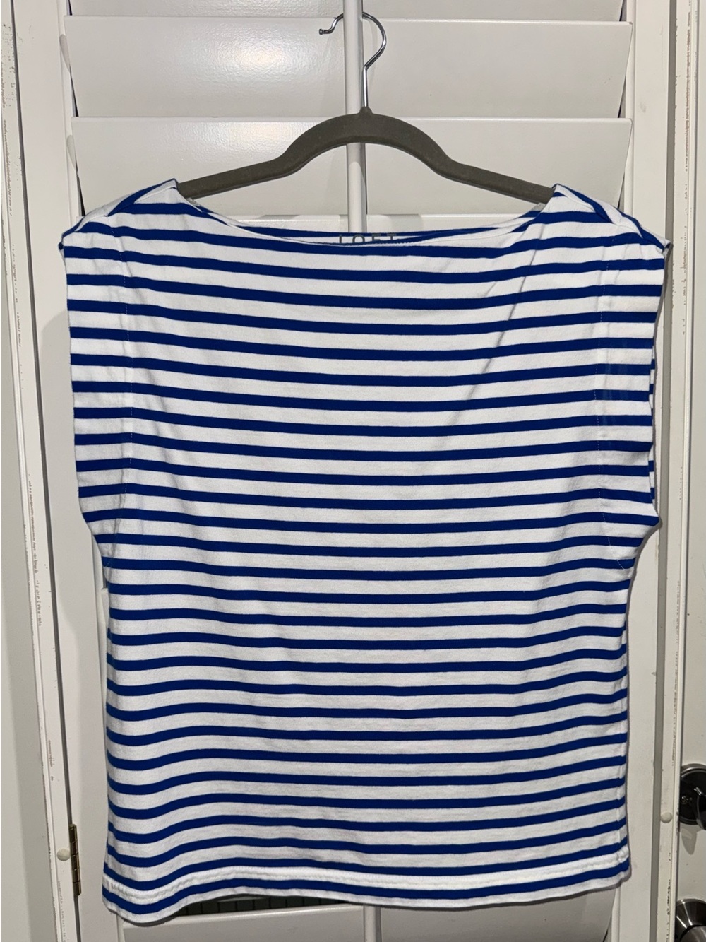 LOFT Striped Boatneck Women's Top - Blue & White